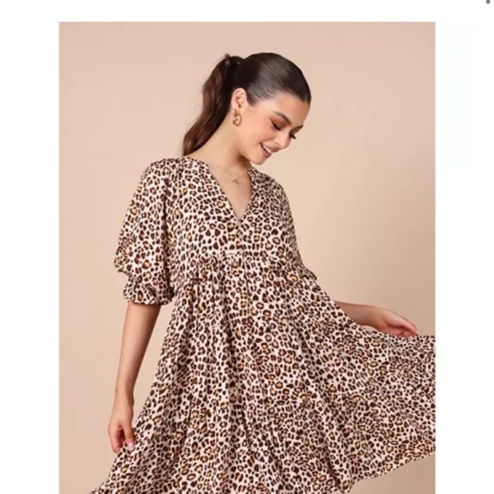 Petal & Pup Animal Print Mini Dress